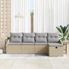 VidaXL Ensemble de Canapé de Jardin de 5 Pièces Avec Coussins Beige en Rattan Poly 3359259