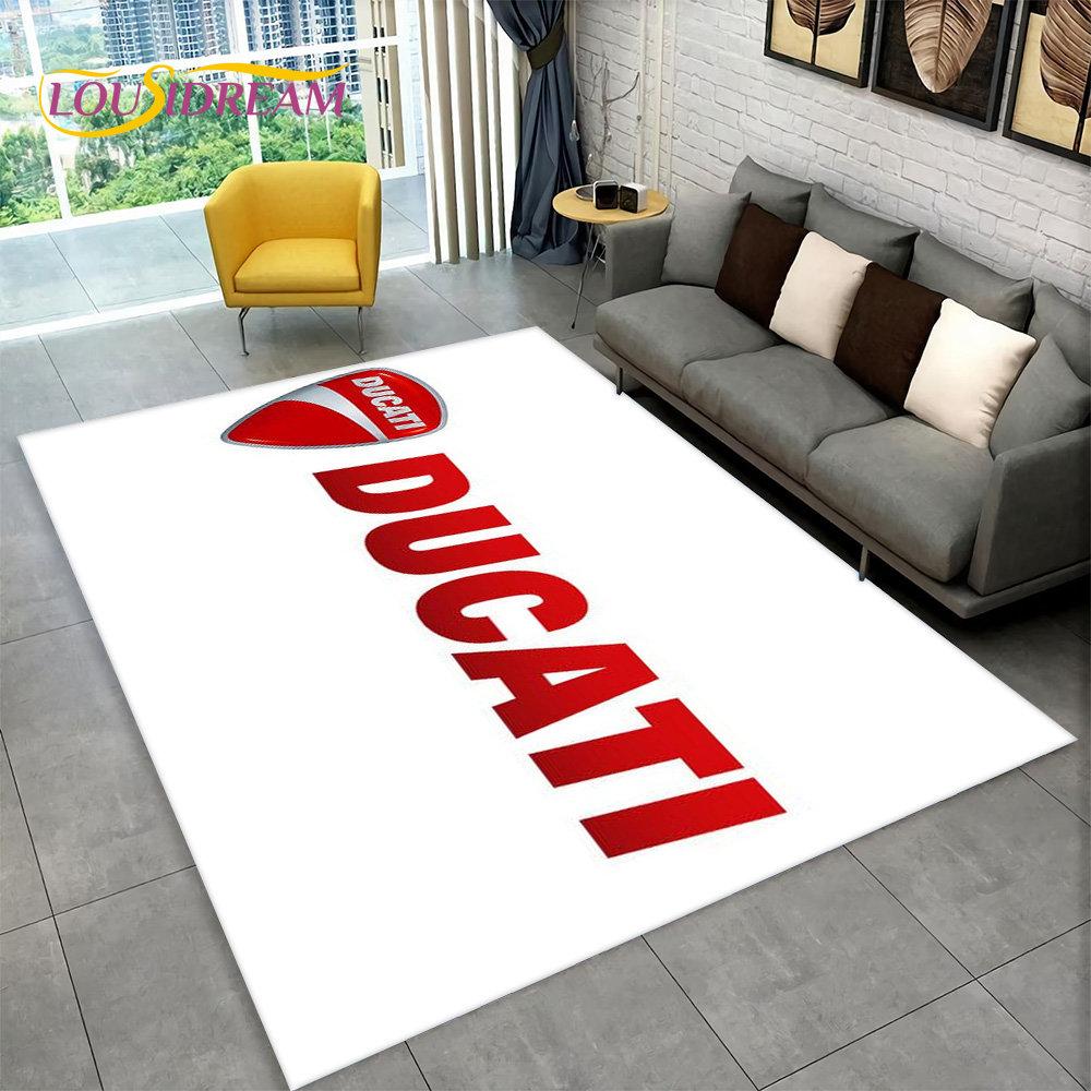 3D D-Ducati Pattern Area Rug Large,Carpet Rug for Living Room Bedroom Sofa Doormat Kitchen Decor,Kid Game Non-slip Floor Pad Mat
