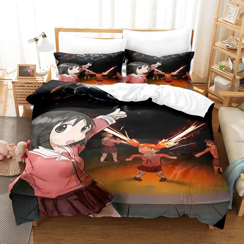 Anime Kawaii Azumanga Daioh Bedding Set Single Twin Full Queen King Size Duvet Cover for Adult Kid Bedroom