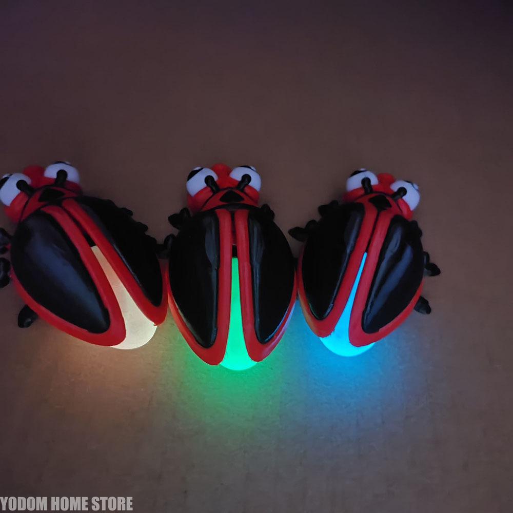 3D Printed Colorful Glow-in-the-dark Firefly Figure Cute Doll for Home Decor Gift Home Accessories Kawaii Desk Decoration
