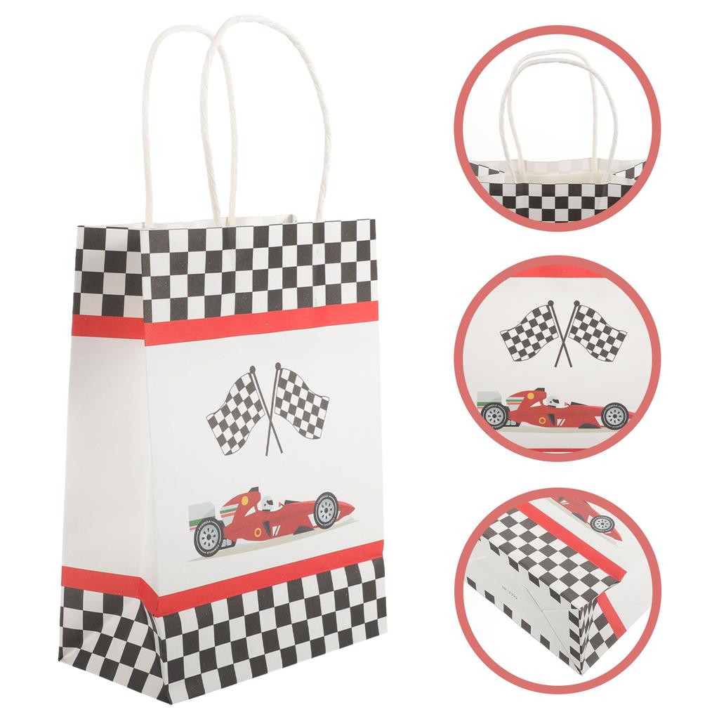 12 Pcs Printed Paper Tote Bag Gift Medium Size Bags Extra Large Packing for Florist Festival Presents Portable Decorative