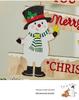Old Man Snowman Wooden Ladder & Letter Sign Christmas Tree Ornaments for Door & Window Decorations