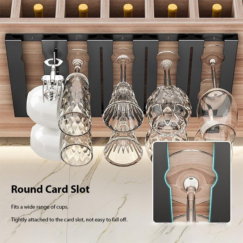 Stainless Steel Inverted Hanging Wine Glass Storage Rack