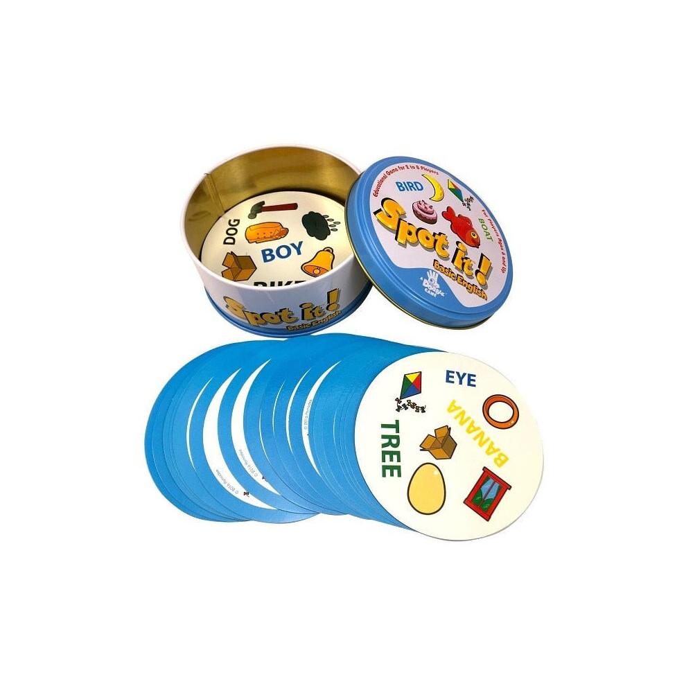 8+ Dobble spot it kaarten spel met dieren, alfabetten en cijfers