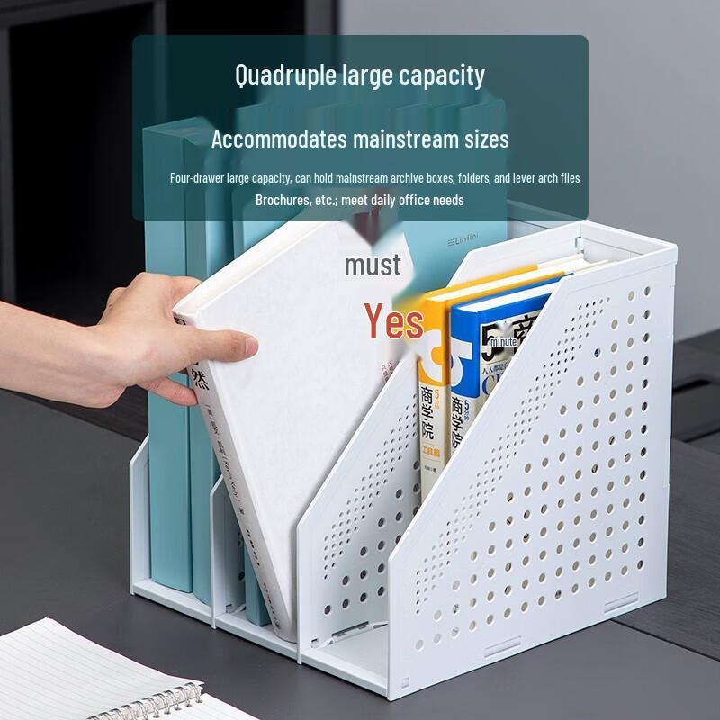 Deli 4-Tier Foldable Desktop File Organizer