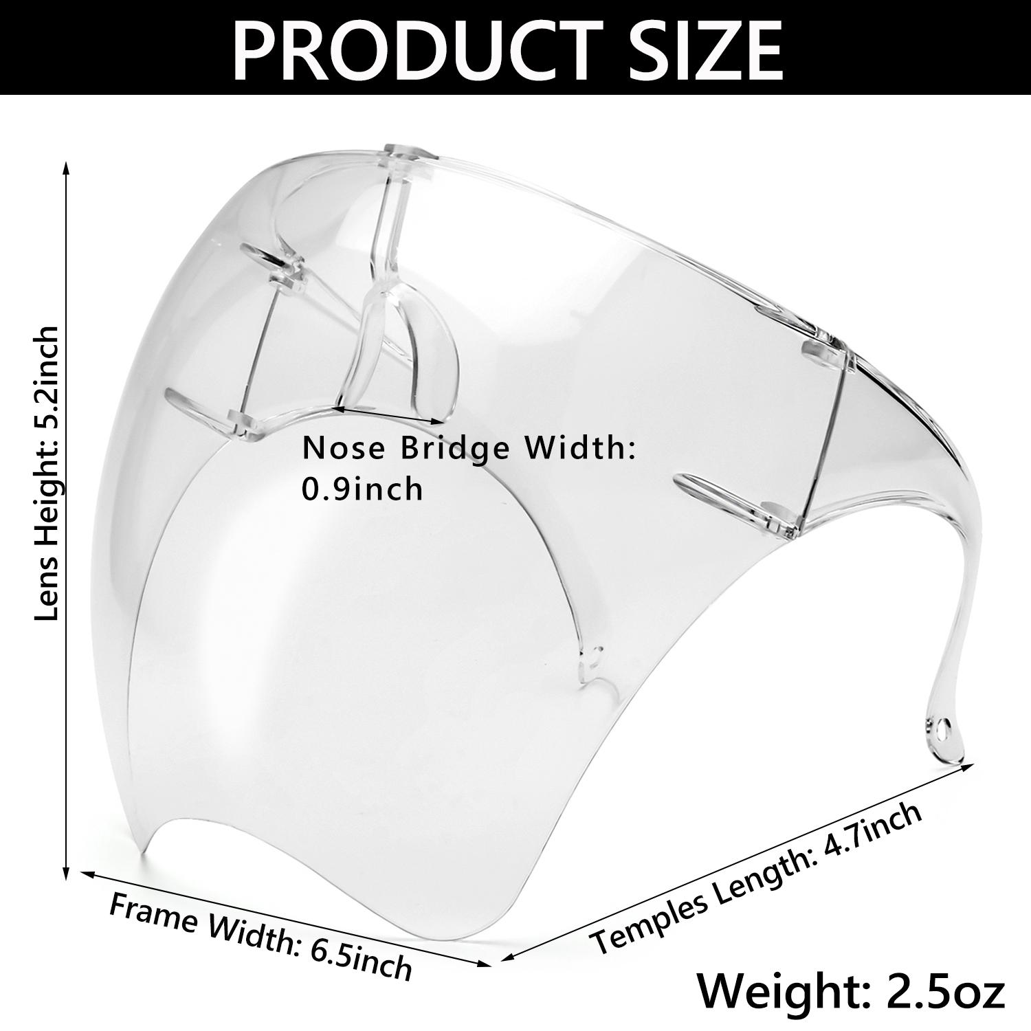 

Oversized Eyewear UV 400 Safety Glasses Sunglasses Anti-Fog Goggles Visor Transparent