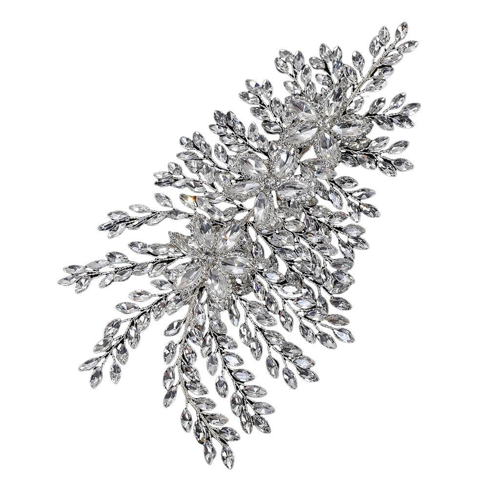 Handmade Bride Crown Tiaras Sparkling Rhinestone Headpieces  Wedding Party Hair Accessories серебряный
