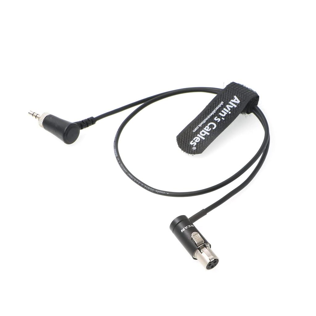 Cables Slim Audio Cable TA3F Female to Locking Right Angle Sennheiser EK 2000 Sony UWP Sound Devices 633 688 Balanced Output Alvin's Mini-XLR 3-pin -