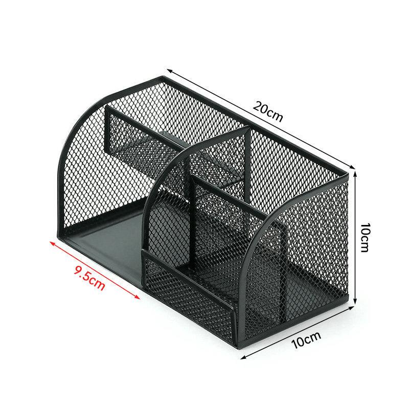 Creative Iron Large-capacity Pen Container Office Desktop Multifunctional Organizer Student Desktop Metal Storage Pen Container