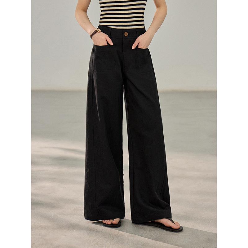 

Ge Ming Women s Korean Style Straight Wide-Leg Pants - 2026 Spring, Floor-Length AD093 S (85-105 cm)