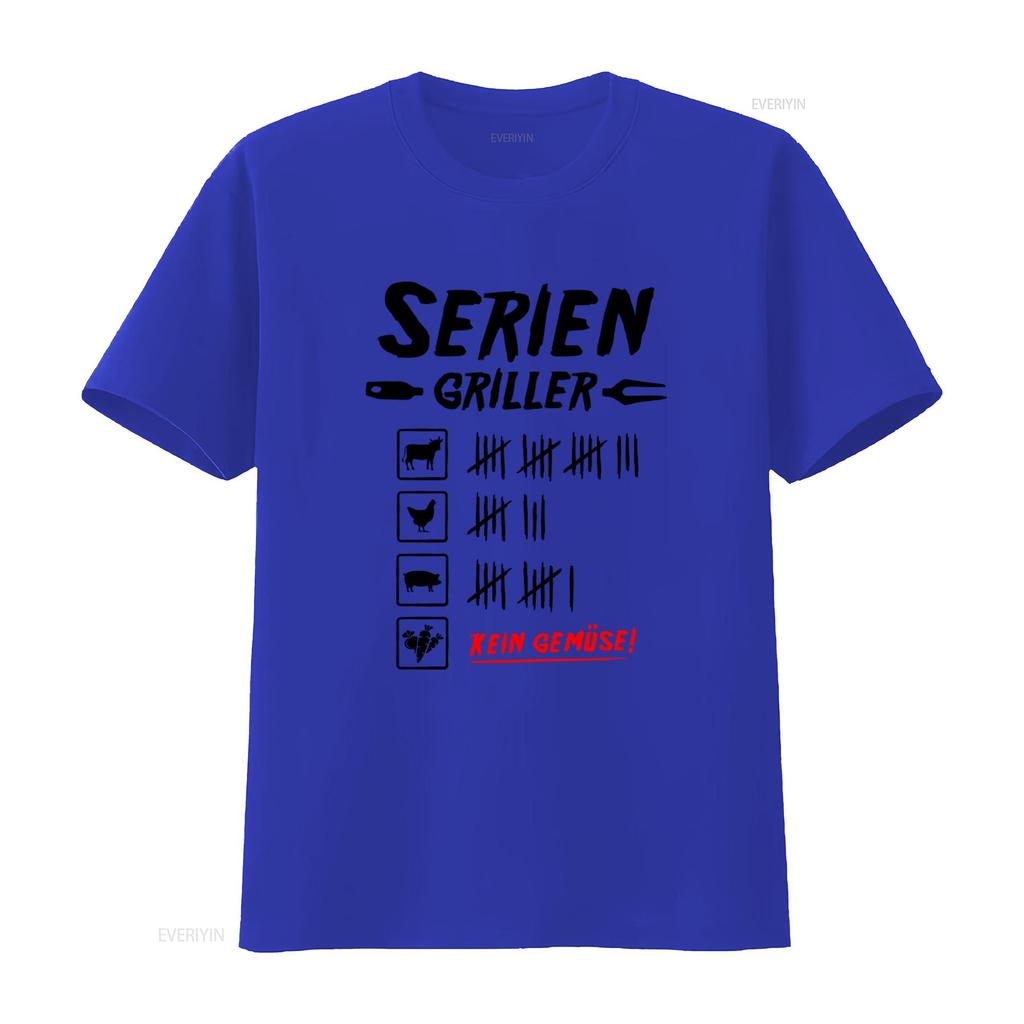 Mens T Shirt Series Griller Grilling Print Dash List Meat No Vegetables Vintage Washed Comfortable Versatile Breathable