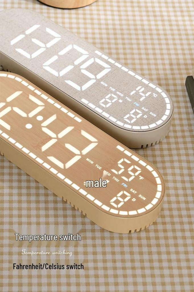 Multifunctional LED Geometric Style Clock for Living Room, Dining Room, and Bedroom - Model GH9009