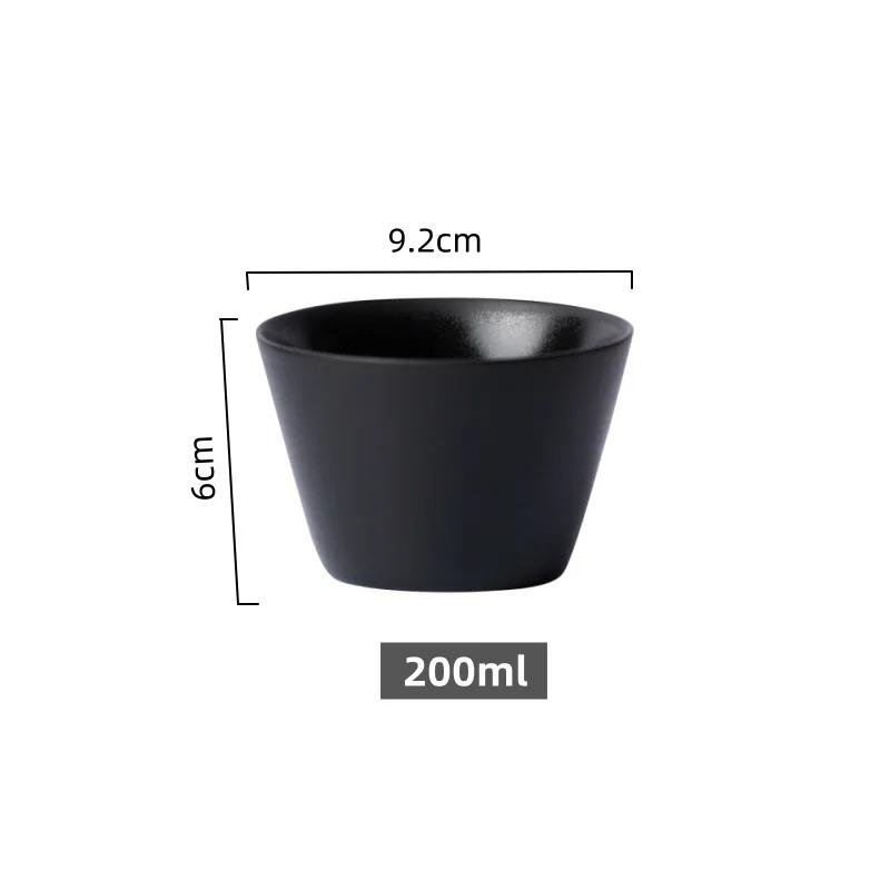 Keramický šálek kávy kulatý černý bílý jednobarevný vysoce kvalitní snídaňový šálek na mléko mikrovlnný keramický džbán na napěnění mléka