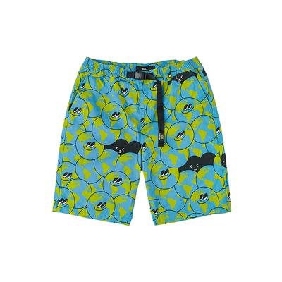 Vans X Tyakasha Kolaborace SS22 Kreslená Země Potisk po celé ploše Tkané Ležérní Šortky Pánské šortky Oceánově zelená VN0A5H79YBA