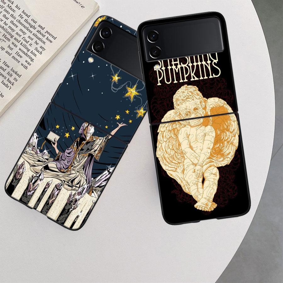 Rock The Smashing Pumpkins Phone Case For Samsung Z Flip 7 6 5G Galaxy Z Flip 5 4 3 Black Hard Cell Cover Luxury PC Shell Coque