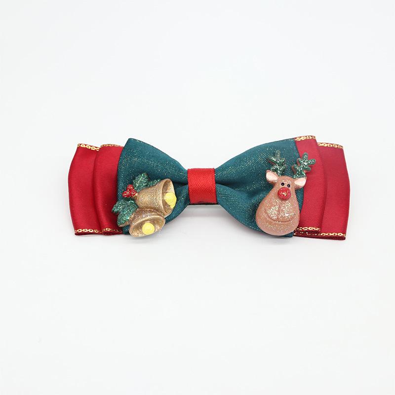 Handmade Christmas Hair Bows & Clips: Festive Santa Claus Decorations for Children