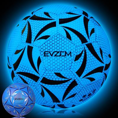 EVZOM Luminous Official Match Soccer Ball, Size 4, for Boys, Girls, Kids, and Adults, Perfect for Indoor and Outdoor Sports and Training