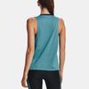 Under Armour Buchstaben-Print Rundhals Ärmelloses Sport-Tanktop Damen Tops Gletscherblau 1377459-433