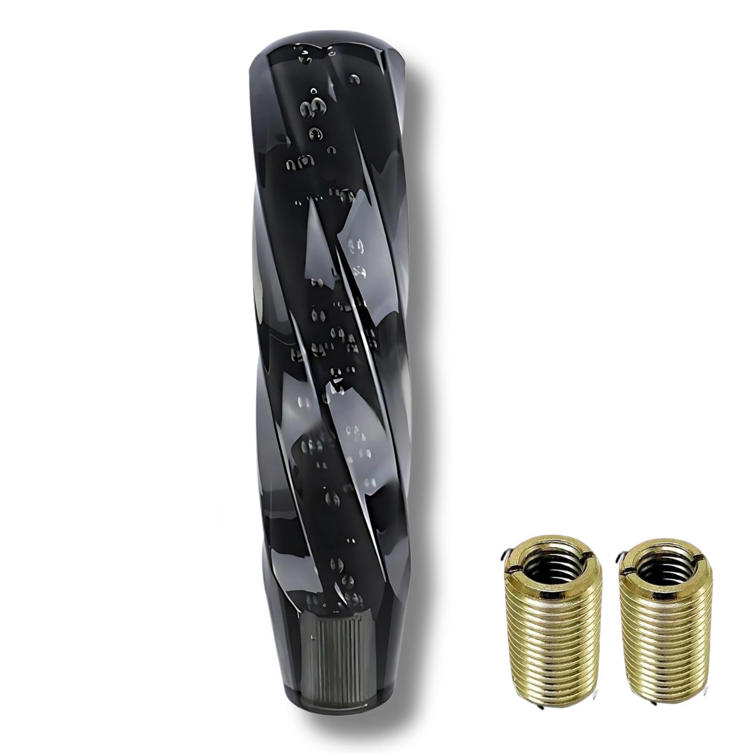 

Luaex Crystal Shift Knob with All Shift Lever with Twist and Spiral and M8 Shifters Included [Compatible Vehicles] Design, 5-Speed, 6-Speed, M10,