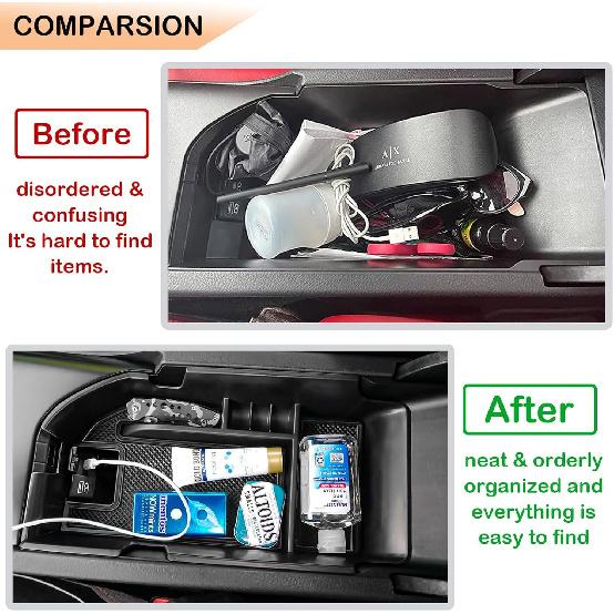 TACORBO Center Console Organizer Compatible with Camry XLE XSE 2018- 2024 and Camry LE SE 2024 Ert Tray Accessories, Armrest Secondary Storage
