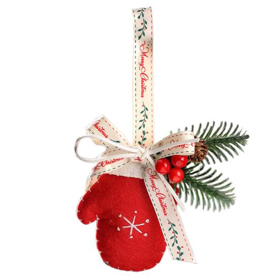 Christmas Ornament Small Boot Mitten Santa Snowman Gingerbread Man Xmas Tree Hanging Ornament Holiday Decorative Car Pendant for Wall Window Decor