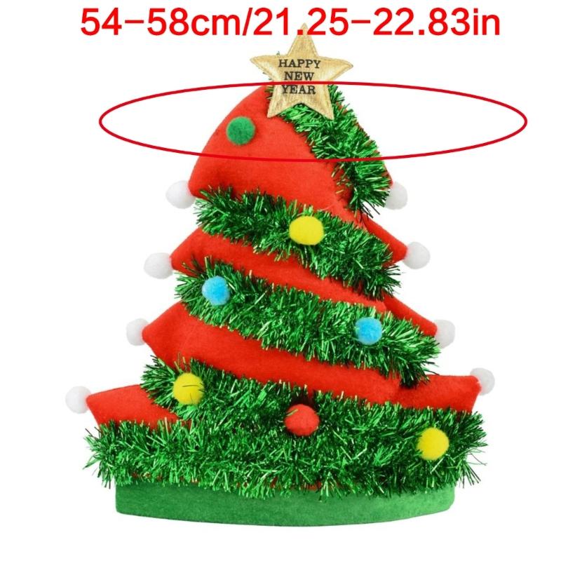 Traditional Santa/Christmas Tree Hat Headgear Christmas Festival Theme Accessory For Adults Kids Family Gathering Decors