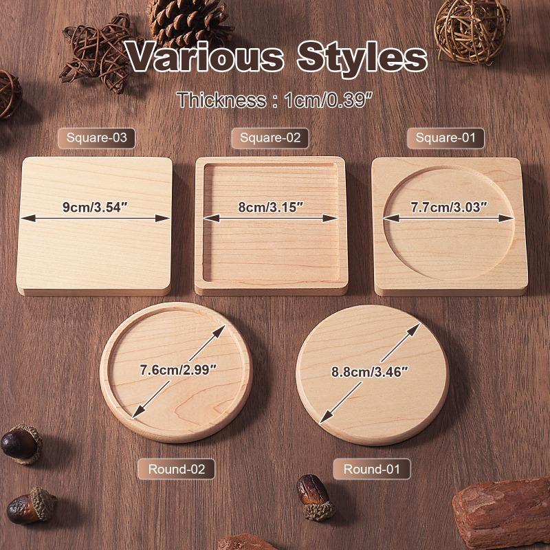8.8cm Round Walnut Wood Coaster Durable Stand Mug Tea Coffee Cup Pad Heat Resistant Beech Wood Coaster Table Tableware Decor