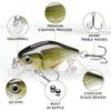 TRUSCEND Crankbait Fishing Lures Hard Swimbaits for Fishing Freshwater and Saltwater Bass, Trout, Crappie, Walleye, Crankbaits, Plugs,