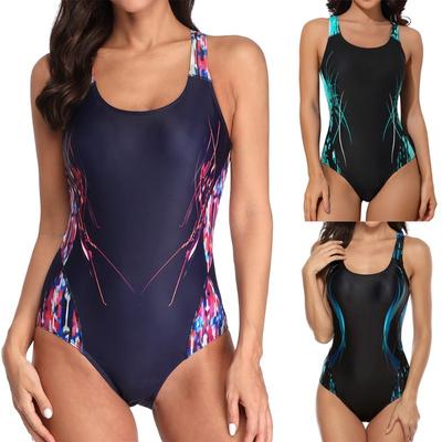 Women's One-piece Swimsuit Racing Tight-fitting Sports Swimsuit Triangular Backless Professional Swimsuit Europe and America