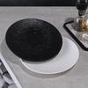 Japanese-style Black and White Stone-pattern Ceramic Plate Wear-resistant Round Steak Plate Home Dinner Cooking Plate Tableware