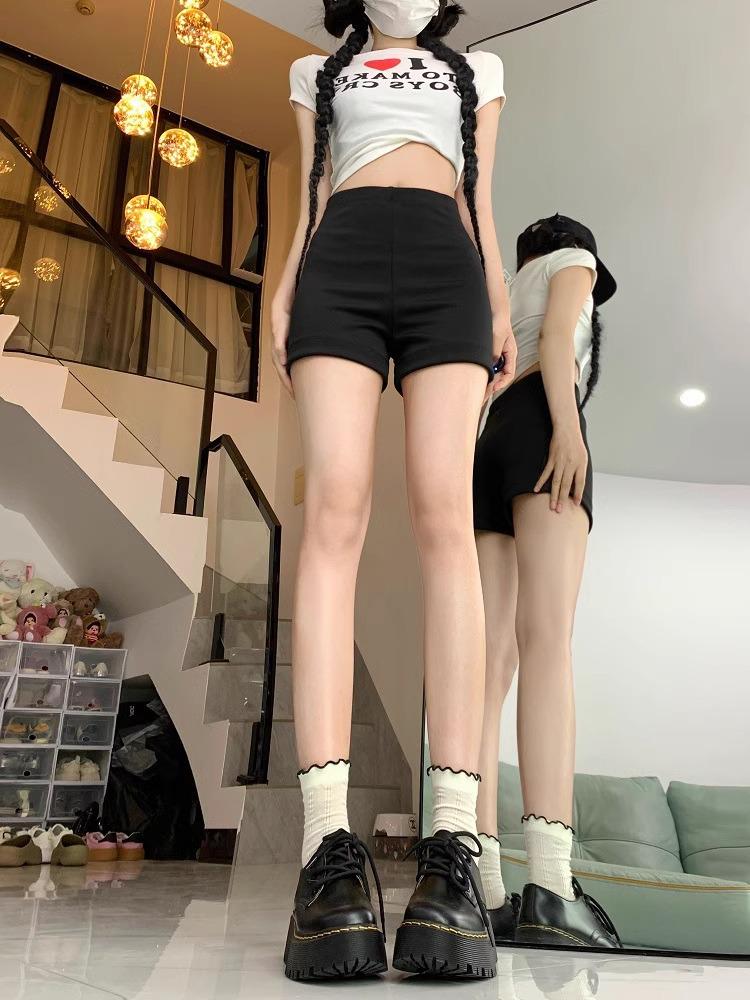 European Style Women's Grey Low-Waist Wide-Leg Sports Shorts - Summer Casual Three-Quarter Straight Leg