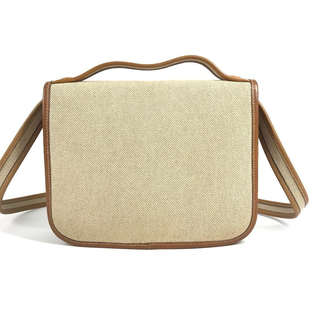 HERMES Horse Cheval Logo Vintage Jockey Crossbody handbag Shoulder Bag Beige