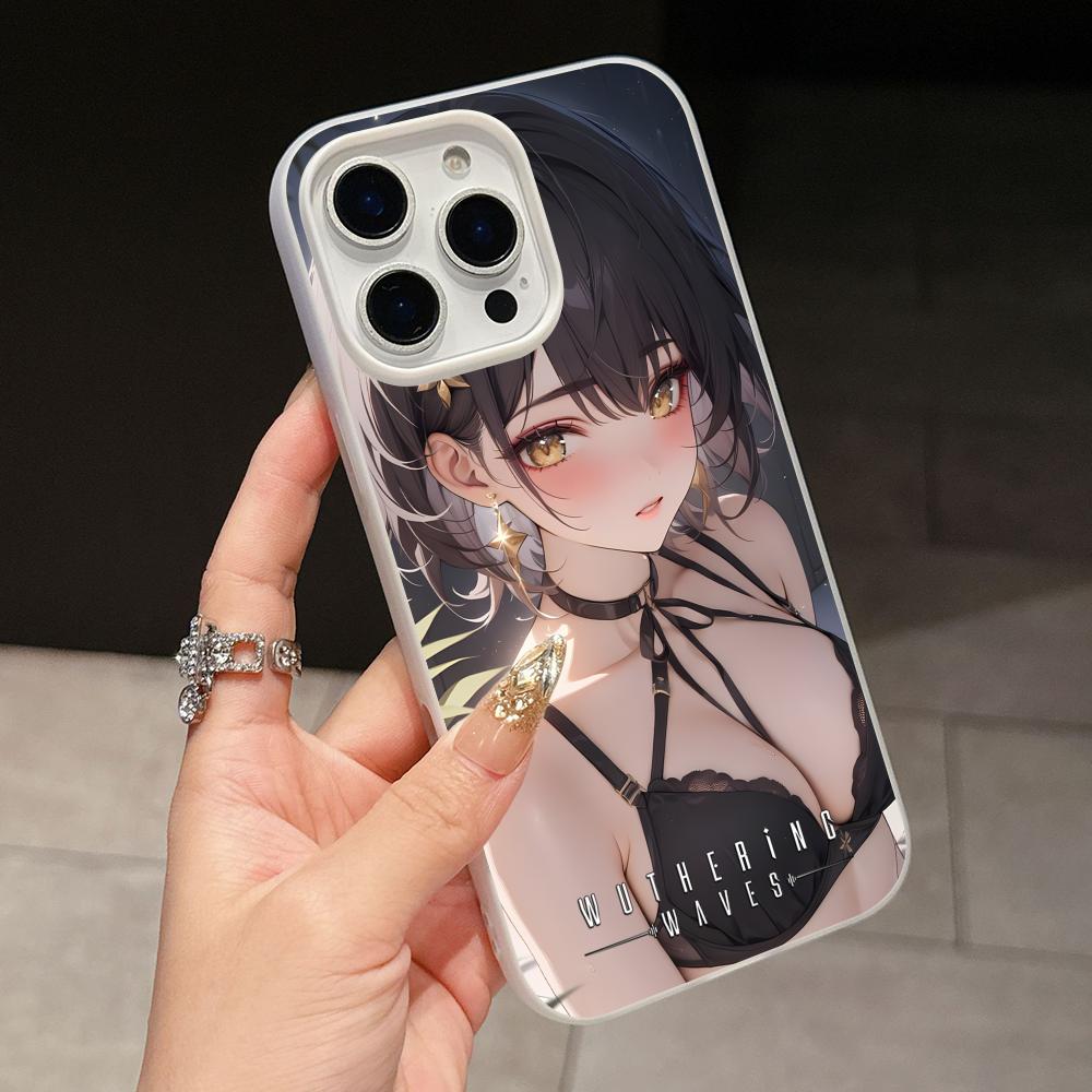 Wuthering Waves Rover Jelly Double layer White Mobile Phone Case for iPhone 17 16 15 14 13 12 11 Air Pro Max Plus Protective