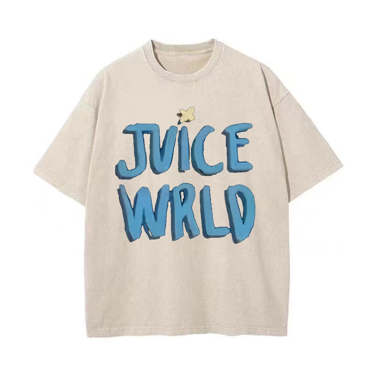 

Ретро-стираемая винтажная футболка Мужская и женская футболка рэпера Juice Wrld Футболка City Fashion Футболка Популярная хип-хоп футболка 3XL