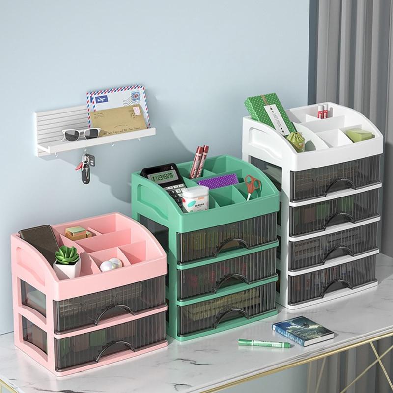 Portable Sturdy PP Drawer Cabinet Home Accessory for Desktop Organization Stylish for Various Office Items Storage