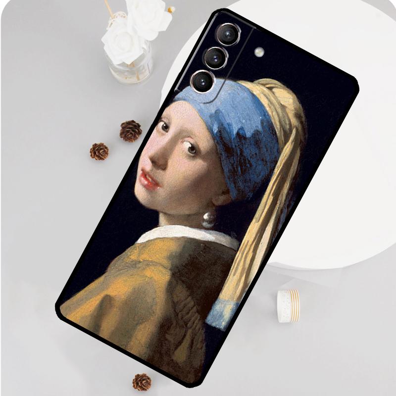 

Johannes Vermeer Phone Case For Samsung Galaxy S25 S26 Ultra S20 S21 S22 S23 S24 S10 Plus S25 FE Funda Cover Galaxy S21 Plus