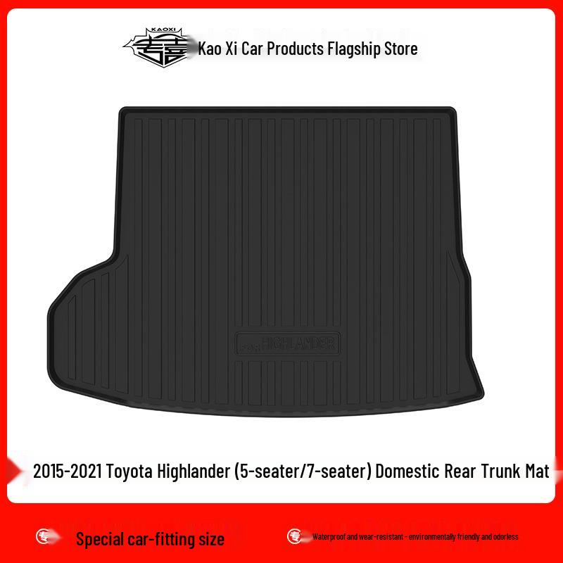 TPE Waterproof Trunk Mat for 2015-2021 Toyota Highlander: Eco-Friendly and Odorless