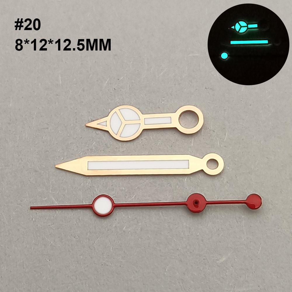 Uhrzeiger C3/bgw9 Blau Grün Leuchtend passend für NH-35-36 Uhrwerk Mechanische Armbanduhr Zubehör Silber Gold Roségold Schwarz