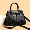 Fashion Luxury Crocodile Pattern Leather Women Tote Bags Large Capacity Ladies Handbag Winter Style Shoulder Crossbody Bag Purse