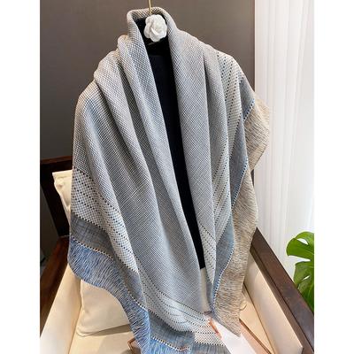 Fashionable Large Wraps for Woman 130*130cm Square Floral Wrap Summer Travel Sun Protection Thick Scarf