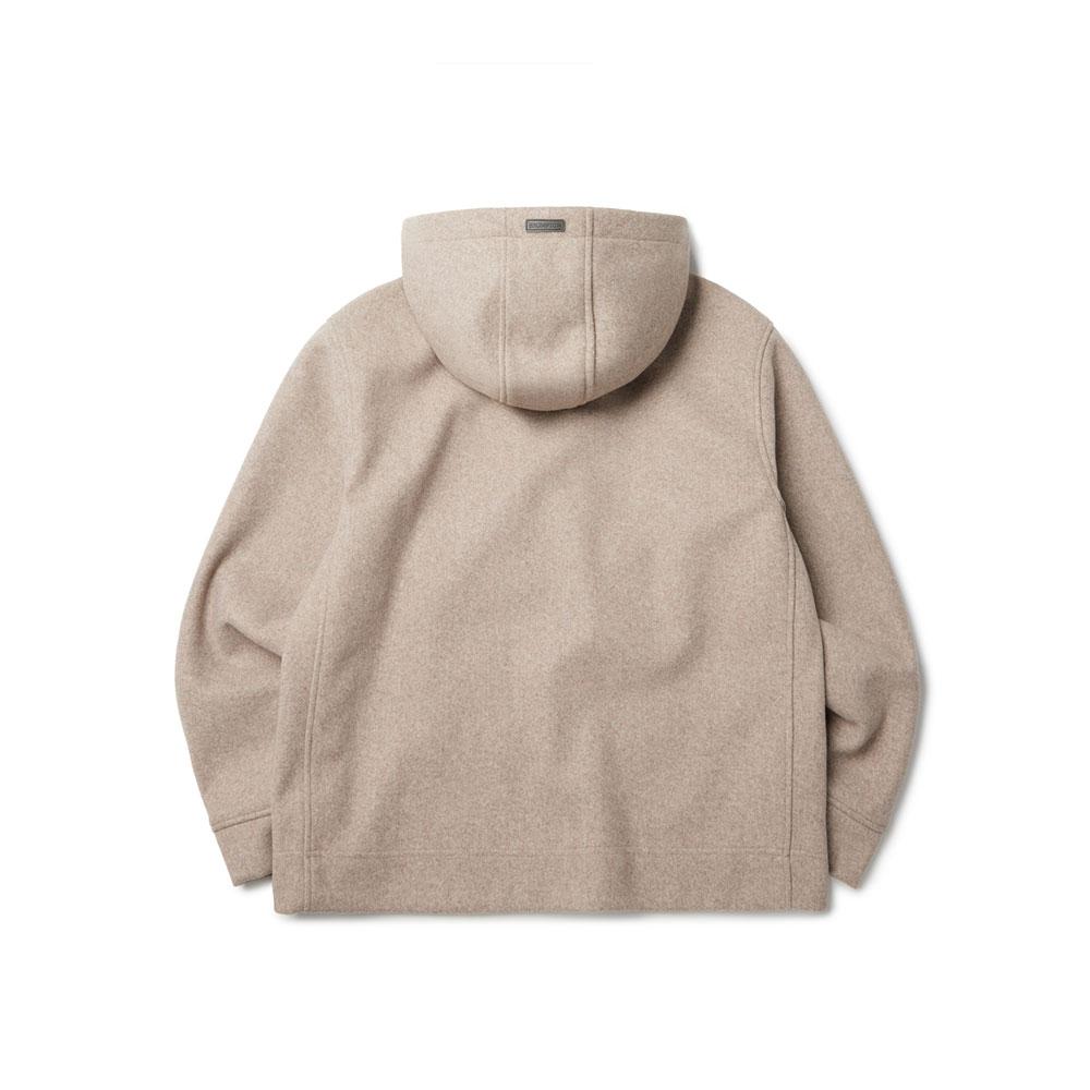 Wool Half Zip Hoody - Mocha (P233Uts236)