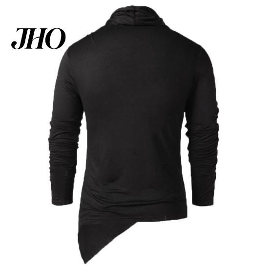 Rollkragen Herren Basic Oberteile Einfarbige Langarm Pullover Locker Weich Frühling Atmungsaktiv Asymmetrisch Bequem Herbst Hemd Tägliche Kleidung