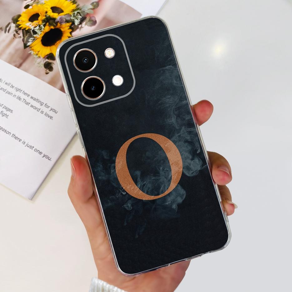 For Vivo Y28 4G Case V2352 New Letters Cover Clear Silicone Soft TPU Phone Case For Vivo Y28 Y 28 VivoY28 4G Fundas 6.68‘’ Shell