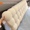 Creamy Snowball Tatami Bed Backrest Cushion: Thickened Teddy Fleece Upholstery 2024