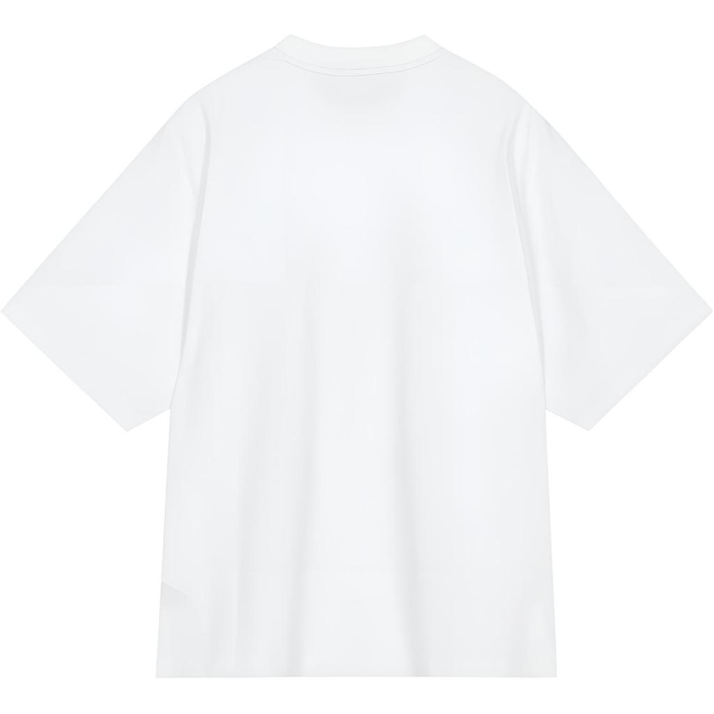 Calvin Klein Jeans Casual Letter Print Loose Cotton Heavyweight Short Sleeve T-Shirt Men Tops White J325509-YAF