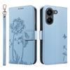 Wallet Case for Redmi Turbo 5 5G - Leather/PU, Blue, With Lanyard