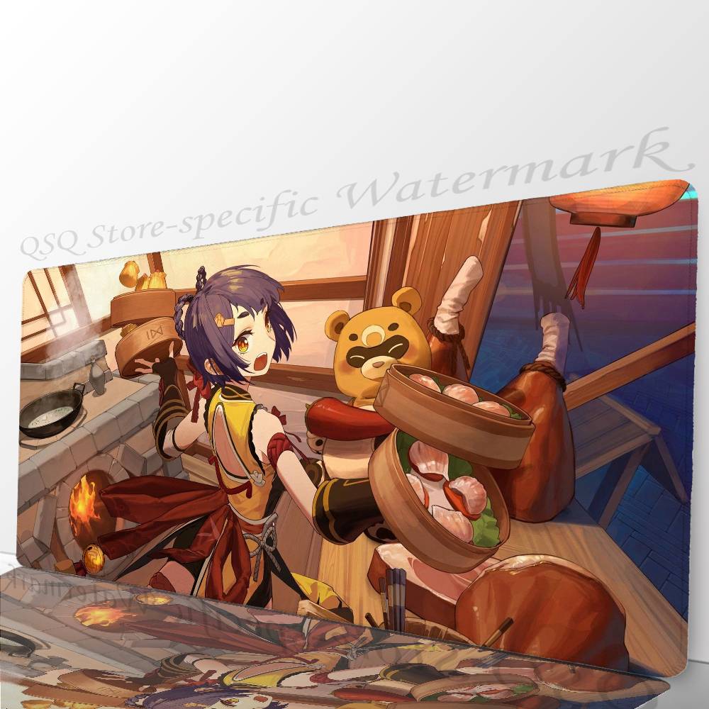 Mao Xiangling Anime Genshin I-Impact Game Mousepad Non-slip Suitable For Office Computers Laptops E-sports Game Desk Mats XXL K
