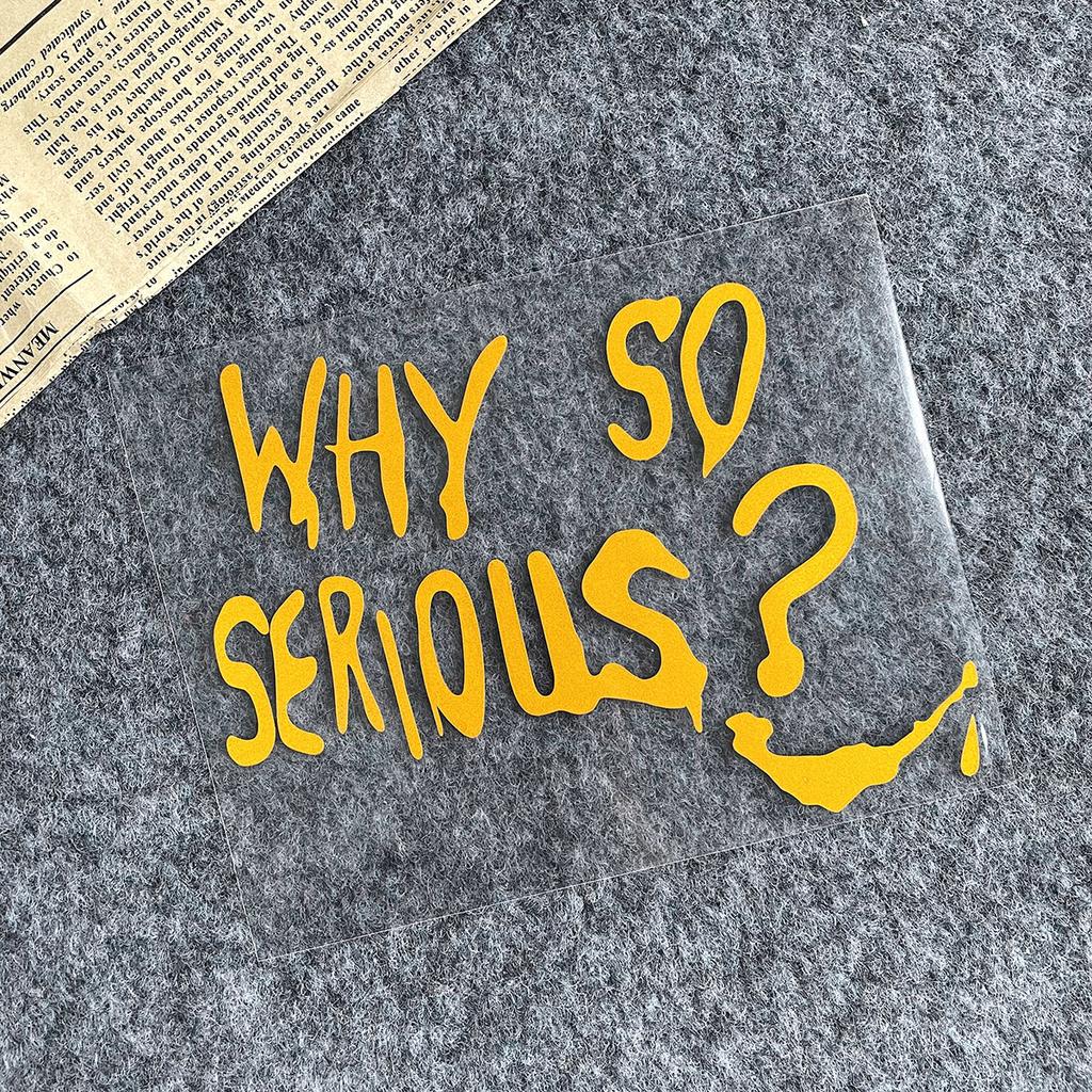 Joker Why So Serious? Reflective Motorcycle Stickers Decor Moto Scooter Body Windshield Helmet Exterior Accessories Decal