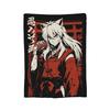Fox Samurai Japanese Anime Coral Fleece Plush Throw Blanket Inuyashas Blanket for Bed Couch Ultra-Soft Quilt,