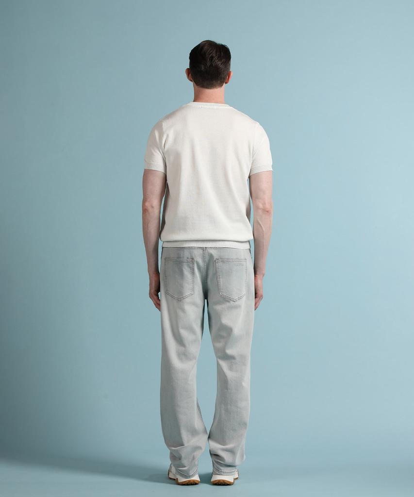 PANICALE White Linen Blend Round Knit